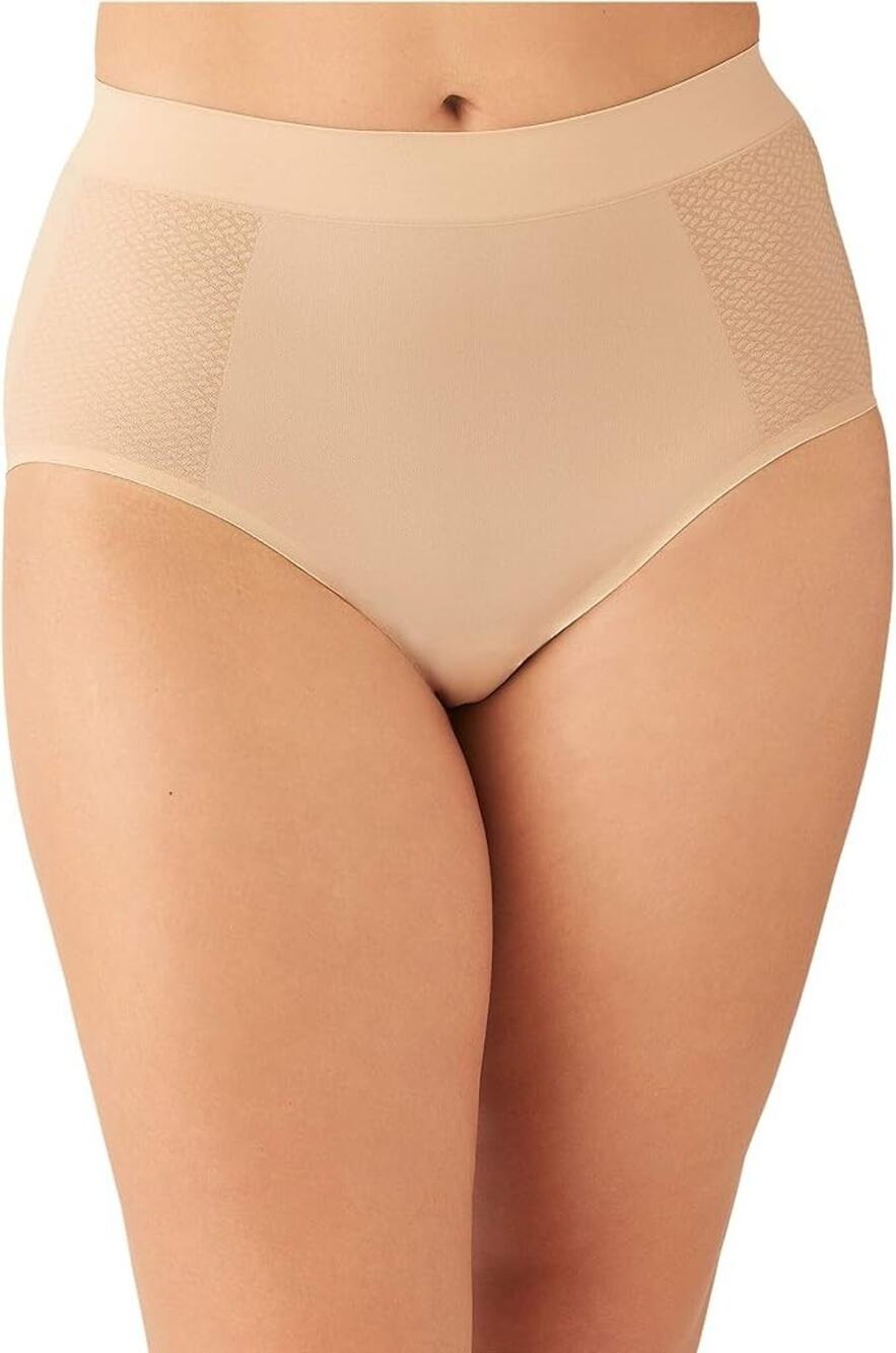 NWT Wacoal Women's M $45 Retail Nude Keep Your Cool Shapewear Brief Discontinued